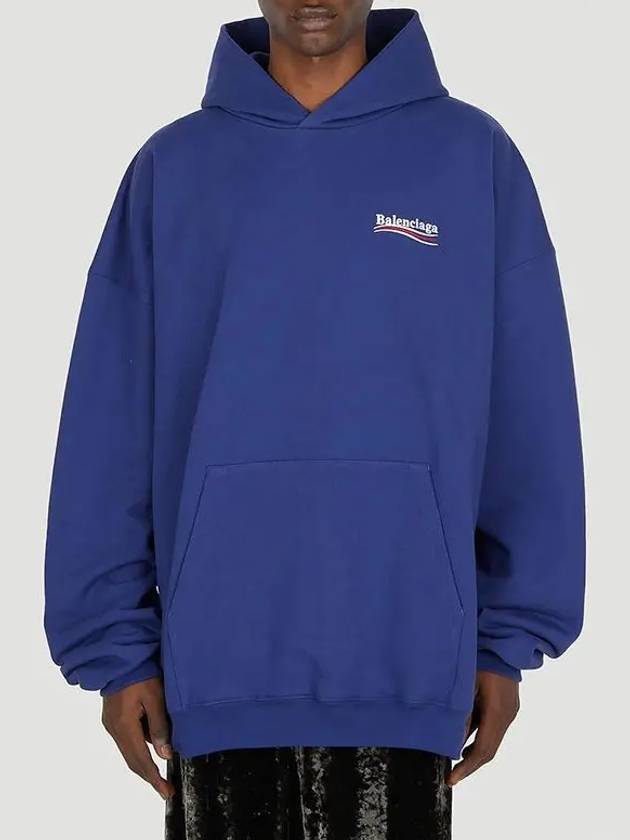 Luxury Balenciaga Trending 2026 Logo Print Oversized Hoodie Blue