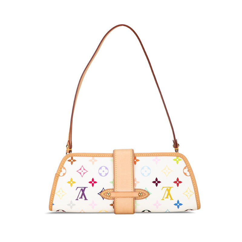Louis Vuitton Multicolor Shirley Shoulder Bag M40049 Bronze White PVC Leather Louis Vuitton