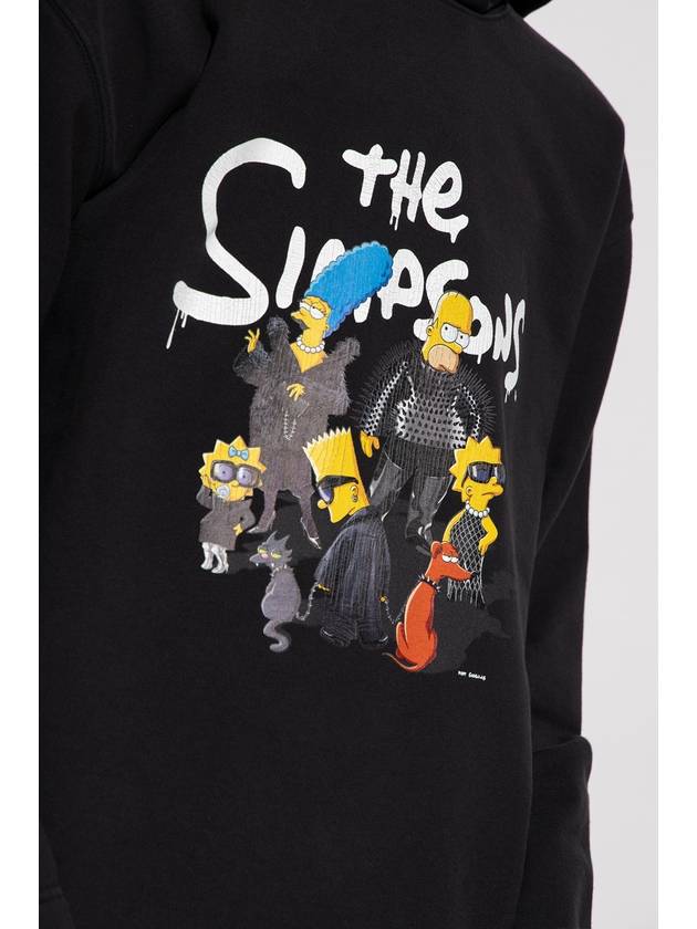 Luxury Balenciaga Trending 2026 Simpsons Print Hoodie Black
