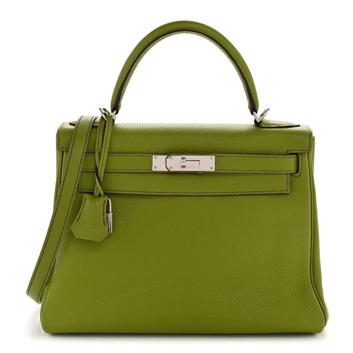 Hermes Taurillon Clemence Kelly Retourne 28 Vert Anis