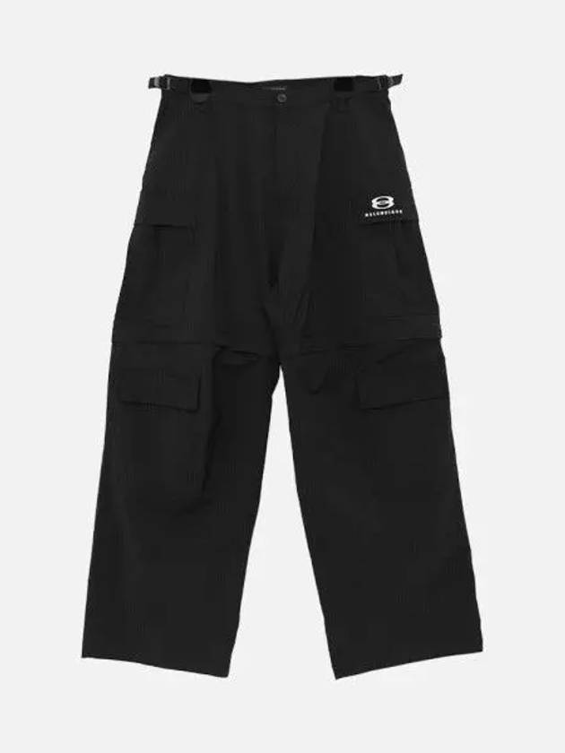 Luxury Balenciaga Trending 2026 Unity Sports Icon Cargo Straight Pants Black