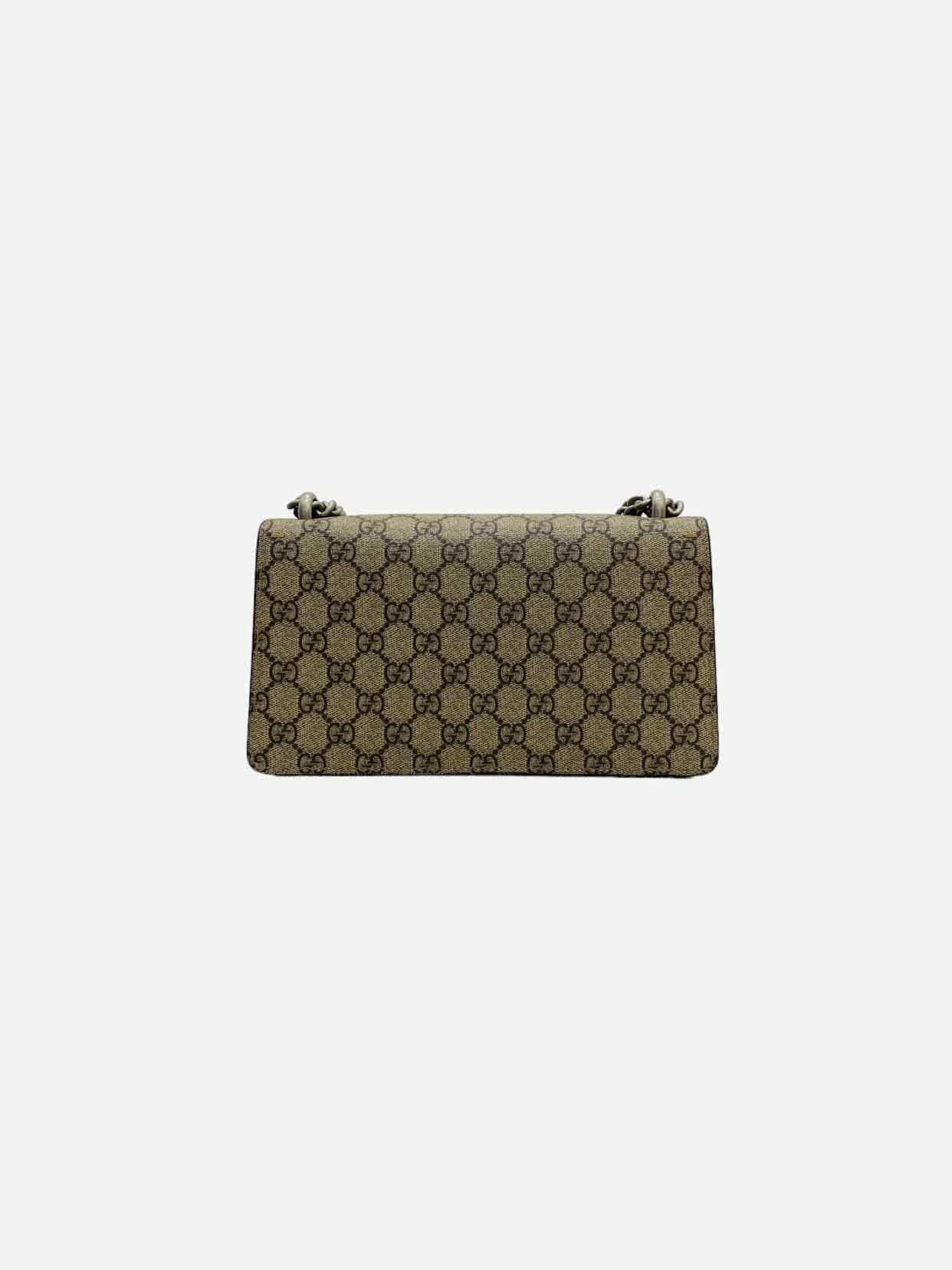 GUCCI Dionysus Beige GG Embossed Shoulder Bag