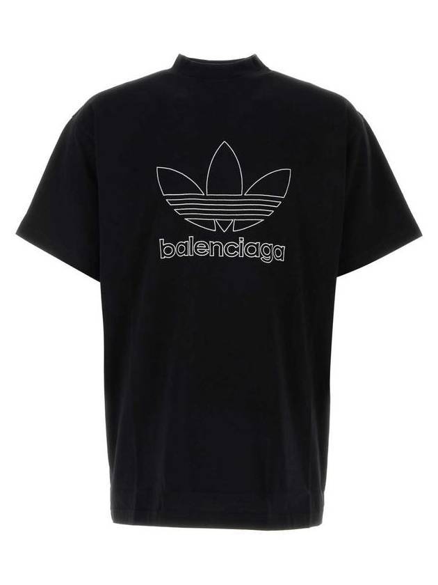 Luxury Balenciaga Trending 2026 Logo Printing Oversized Short Sleeve T-Shirt Black
