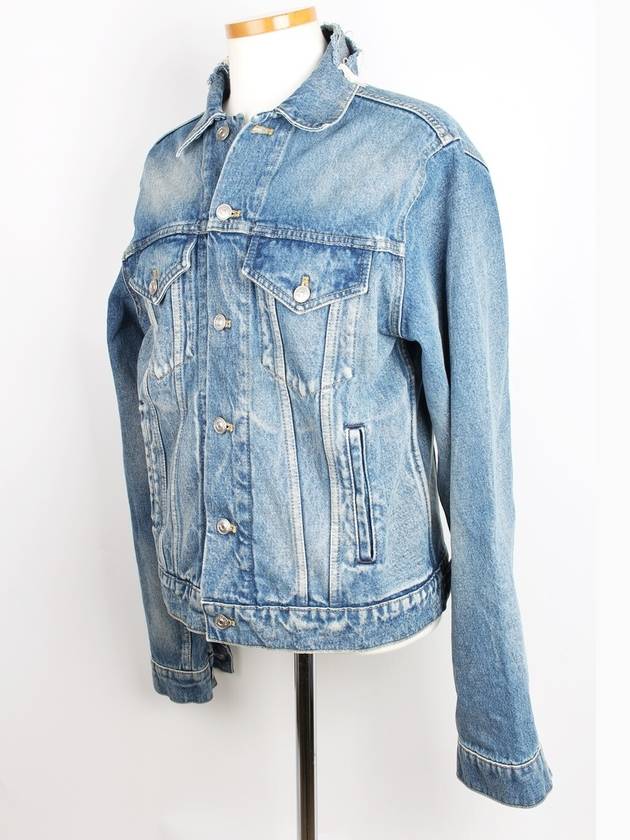 Luxury Balenciaga Trending 2026 Wave logo denim jacket 46