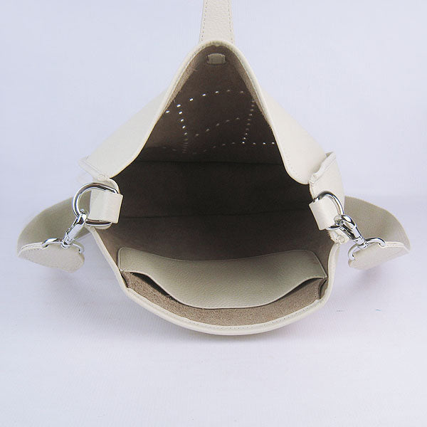 Luxury Hermes Evelyne I handbag H6309 beige silver