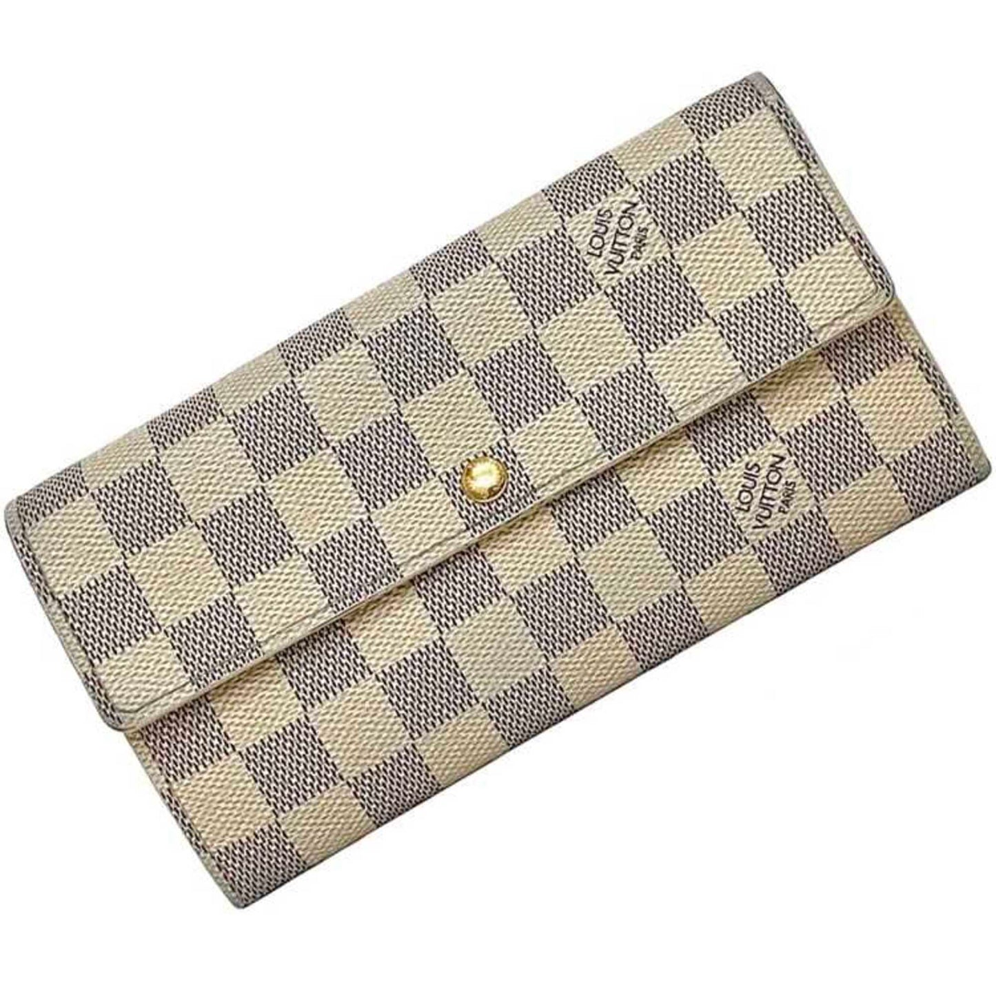 Louis Vuitton Damier Azur   Damier Canvas Long Wallet (Bi-Fold)