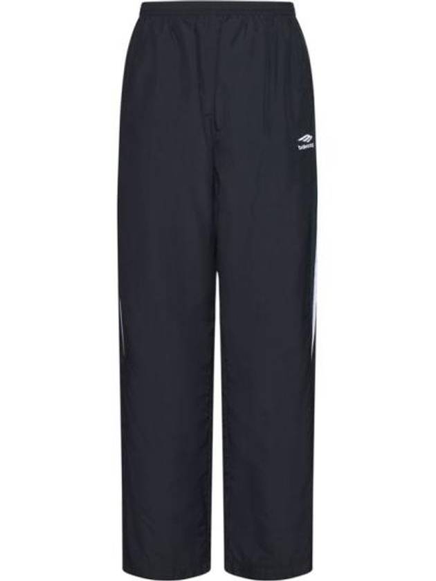 Luxury Balenciaga Trending 2026 Embroidered Logo Nylon Track Pants Black