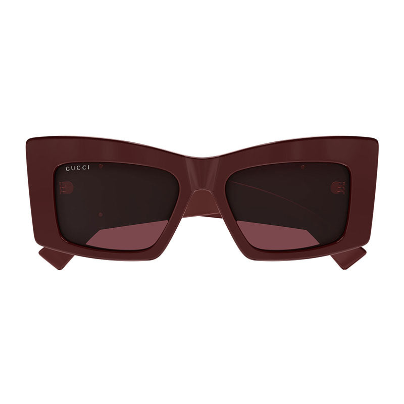Gucci Sunglasses Square Full Rim, Shiny Black Frame and Grey Lens GG1842S001
