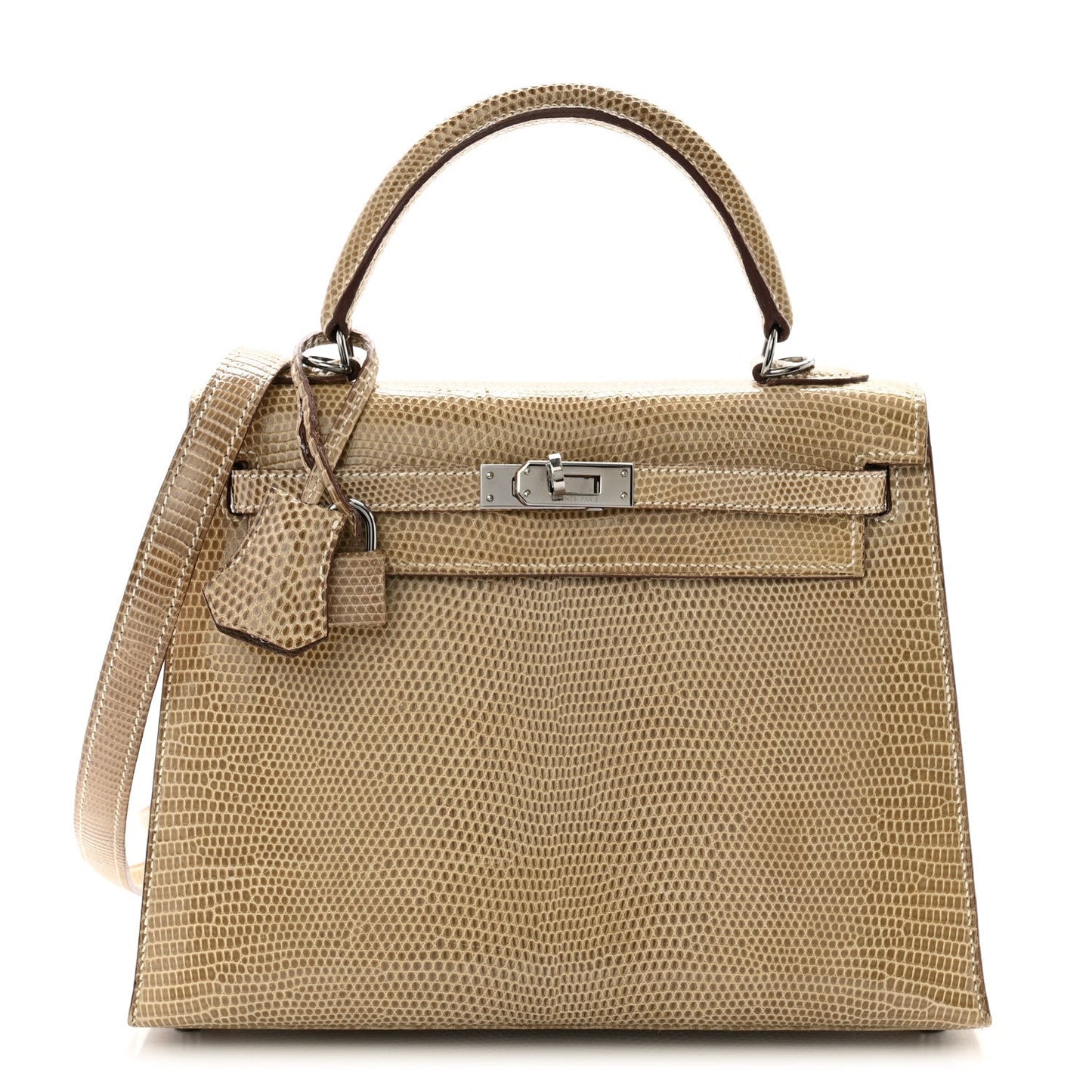 Hermes Lizard Niloticus Kelly Sellier 25 Ficelle
