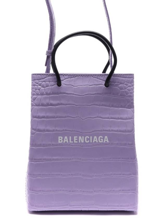 Luxury Balenciaga Trending 2026 WoMen's Crocodile Print Shopping Tote Bag Purple