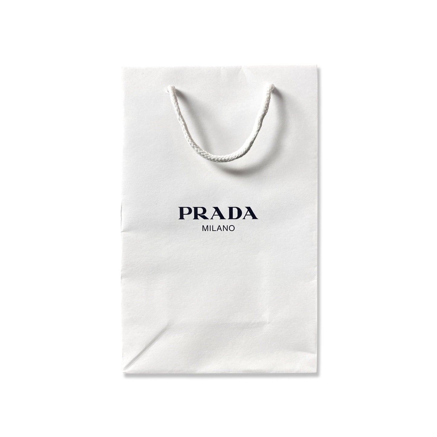 Prada Shopping Gift Bag  Designer White Paper Small Set of 2