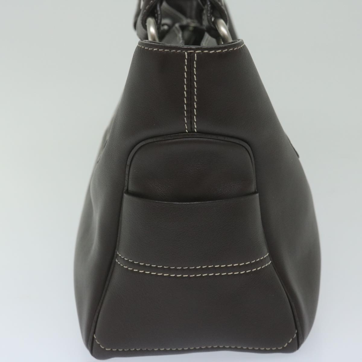 Luxury CELINE Hand Bag Leather Brown  10411