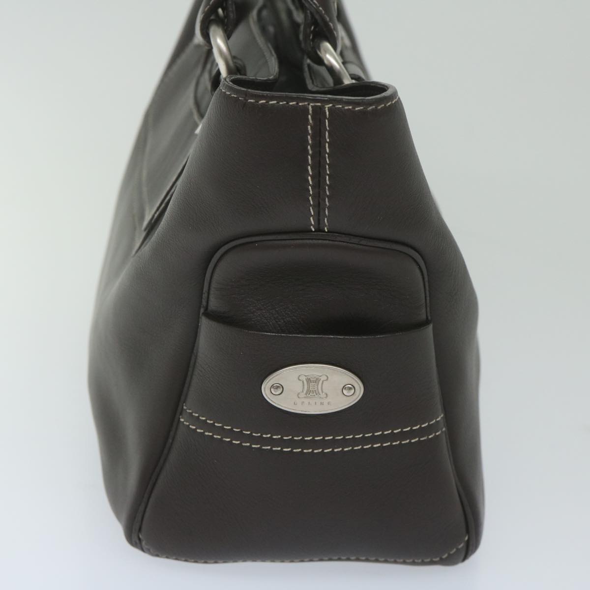 Luxury CELINE Hand Bag Leather Brown  10411