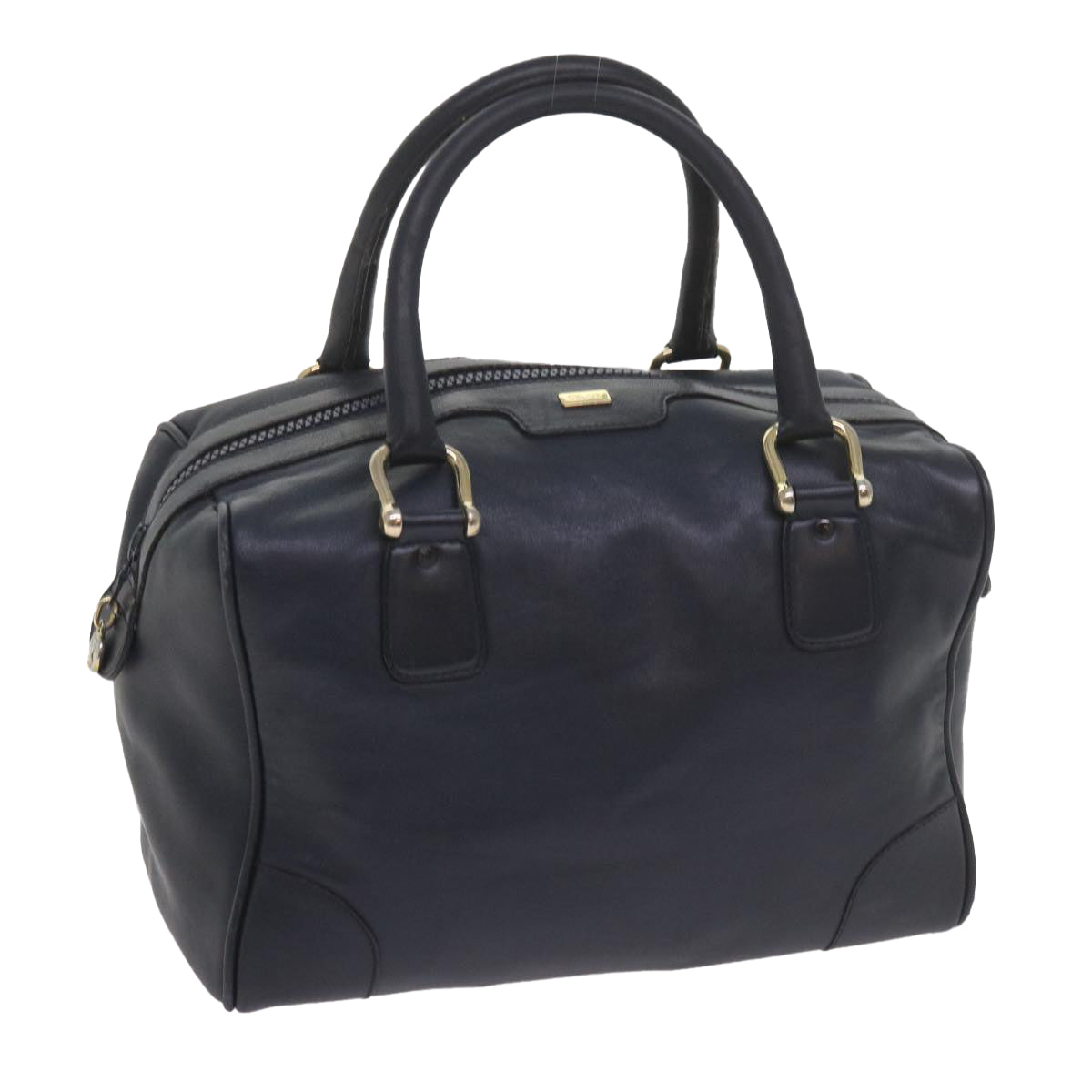 Luxury CELINE Hand Bag Leather Navy  10419