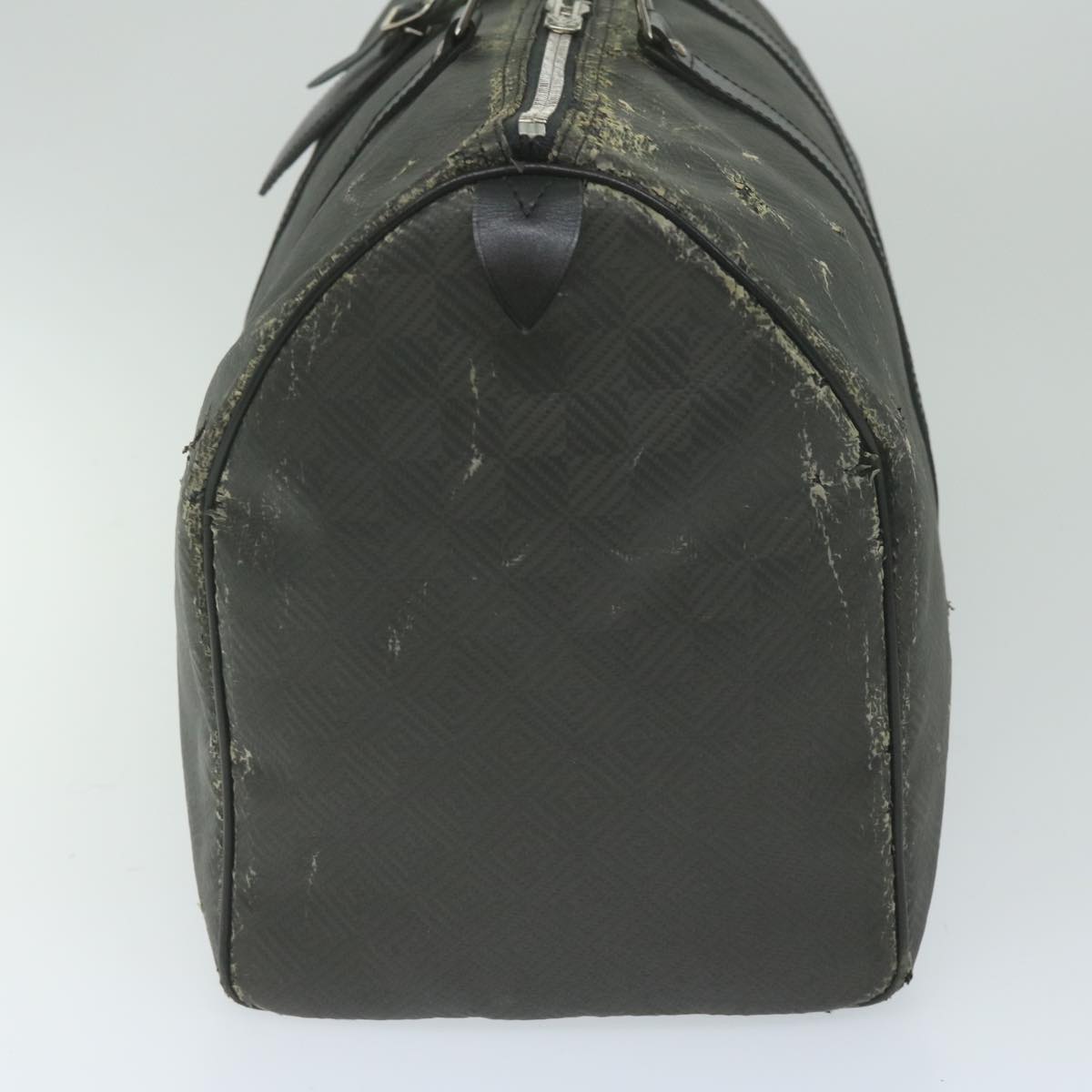 LOUIS VUITTON Damier Carbon Keepall 45 Boston Bag Black N41415 LV Auth bs10511