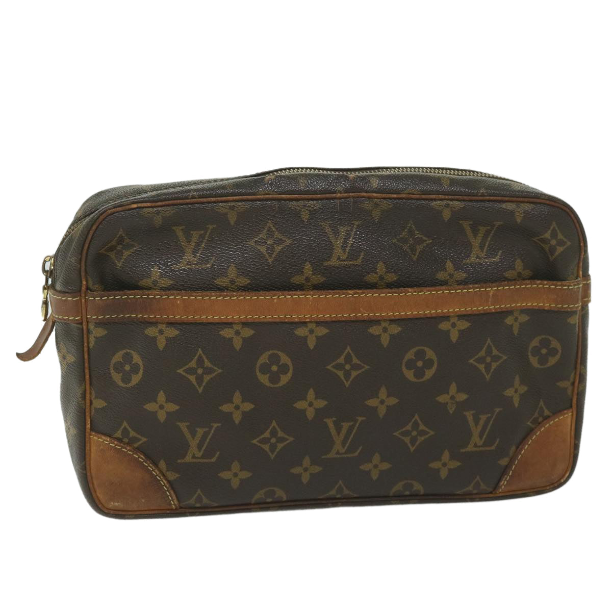 LOUIS VUITTON Monogram Compiegne 28 Clutch Bag M51845 LV Auth bs10529