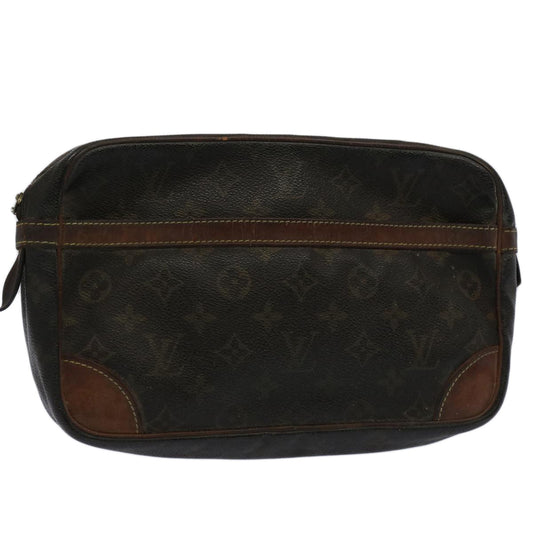 LOUIS VUITTON Monogram Compiegne 28 Clutch Bag M51845 LV Auth bs10569