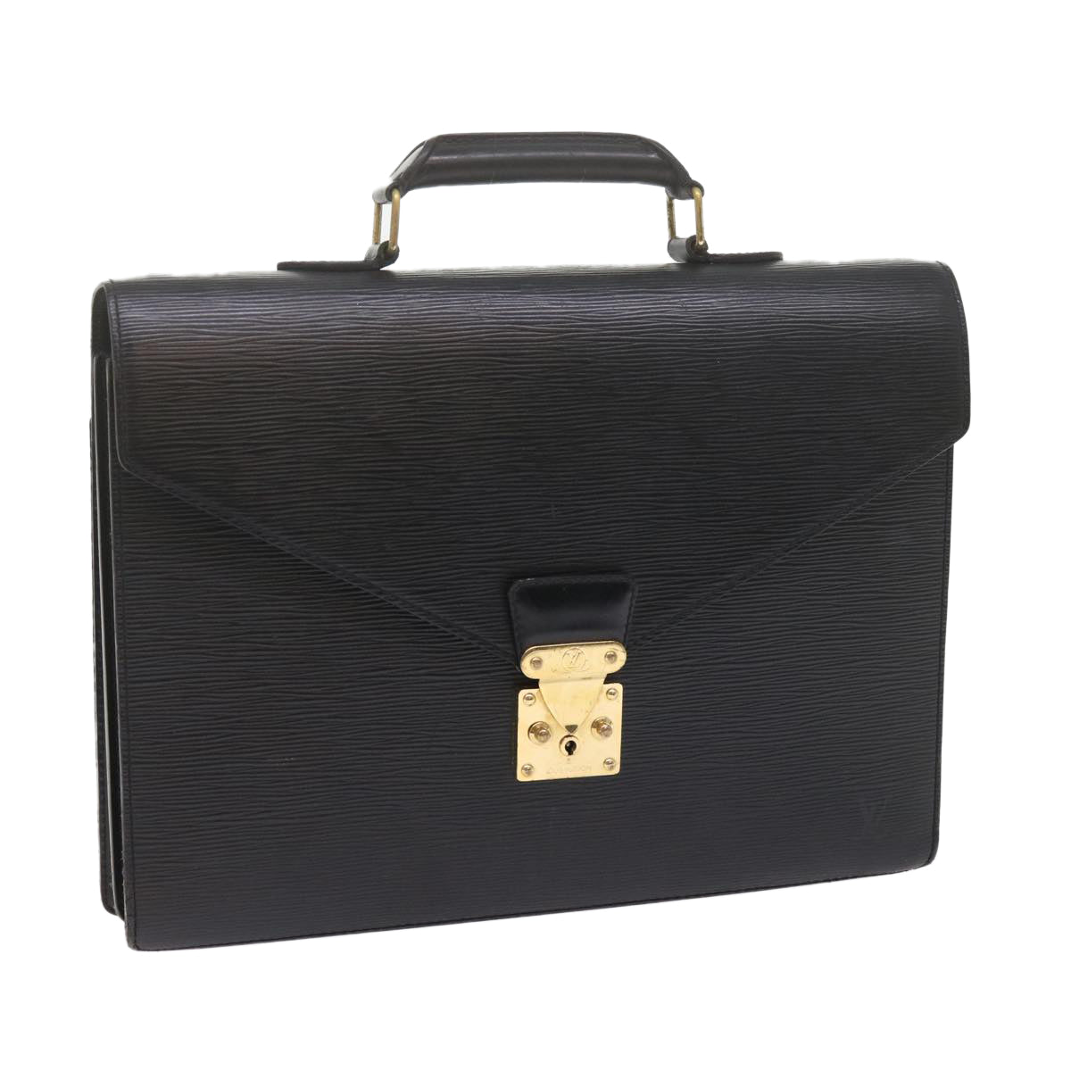 LOUIS VUITTON Epi Serviette Conseiller Briefcase Black M54422 LV Auth bs10768