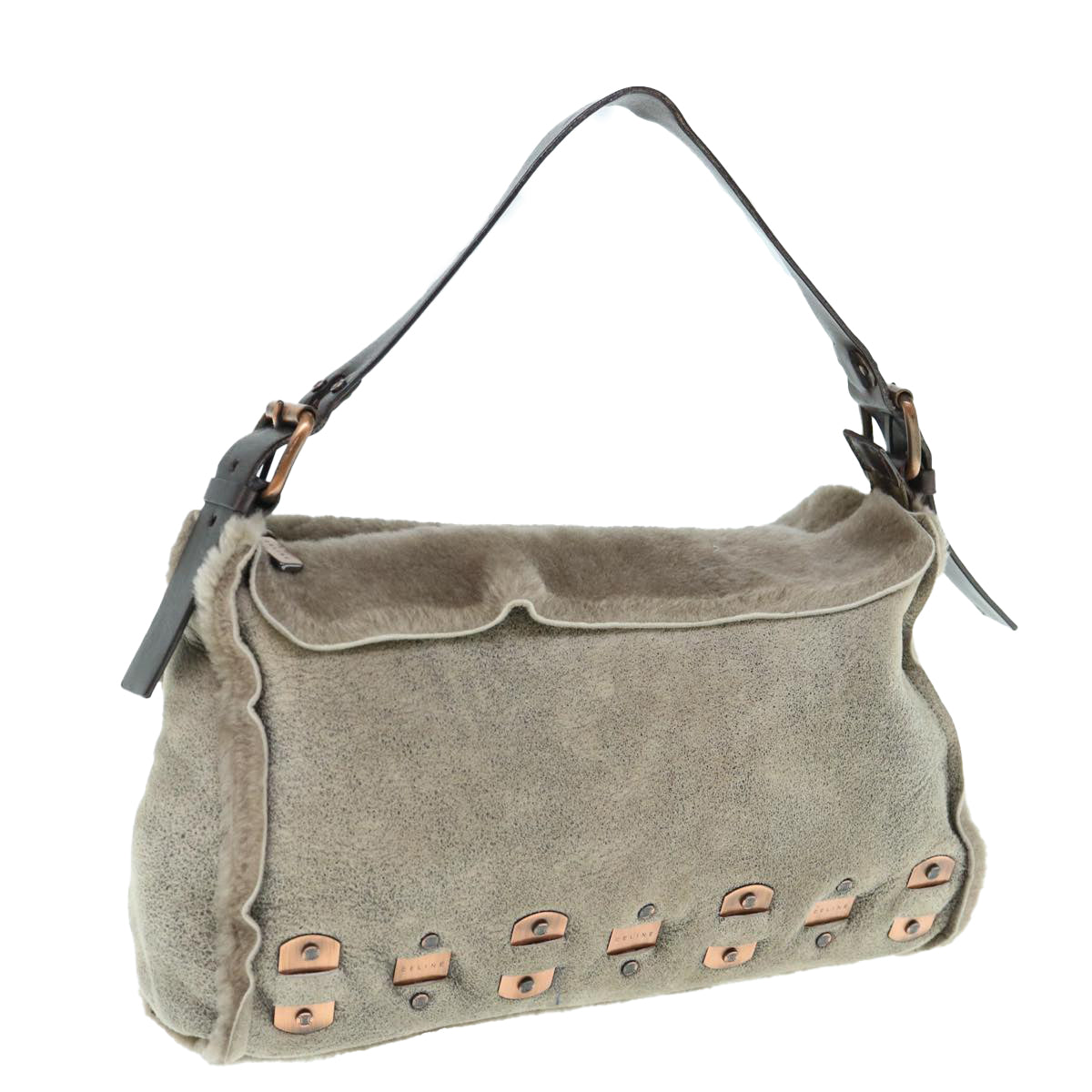 Luxury CELINE Hand Bag fur Beige  10981