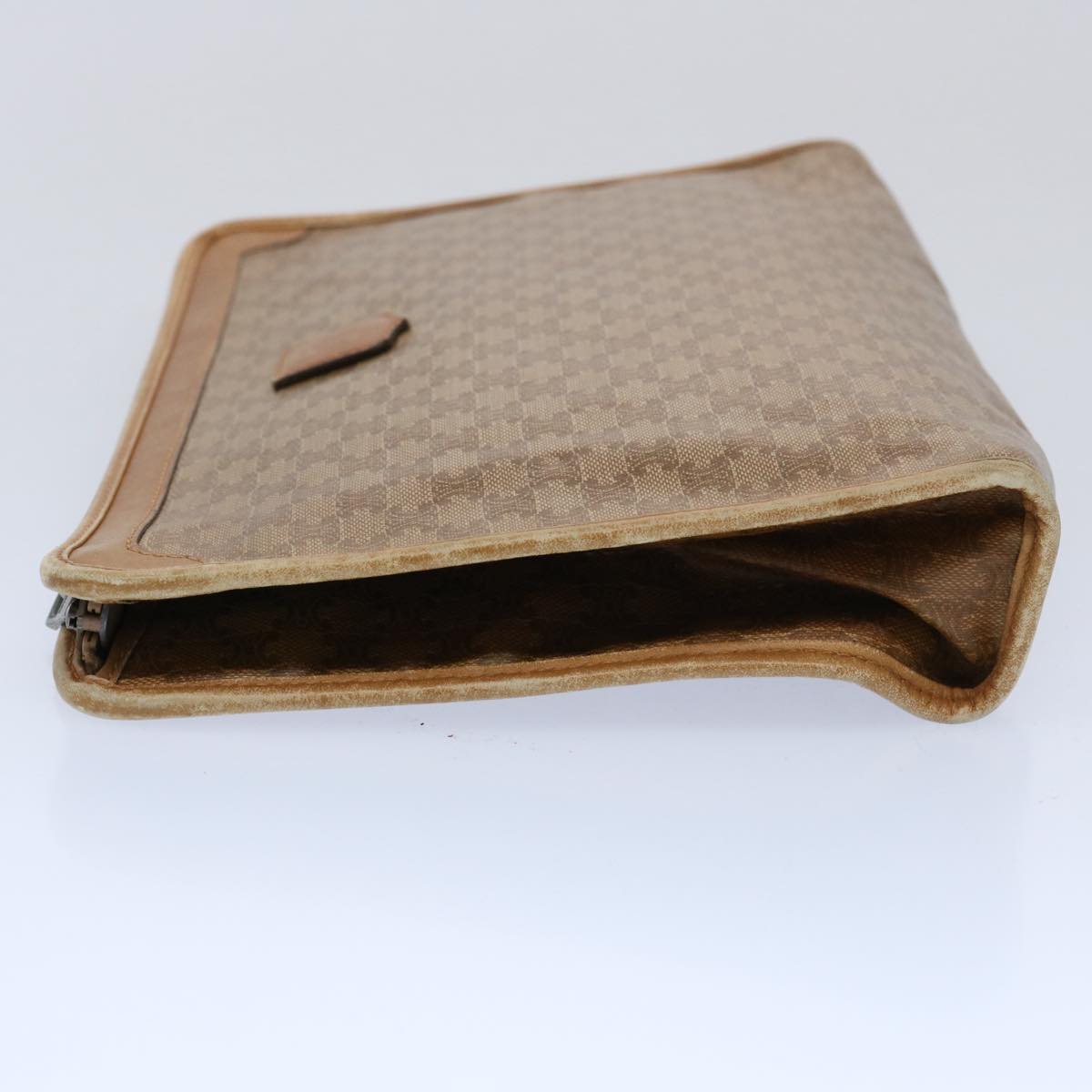 Luxury CELINE Macadam Canvas Clutch Bag PVC Leather 2Set Brown Beige 11113