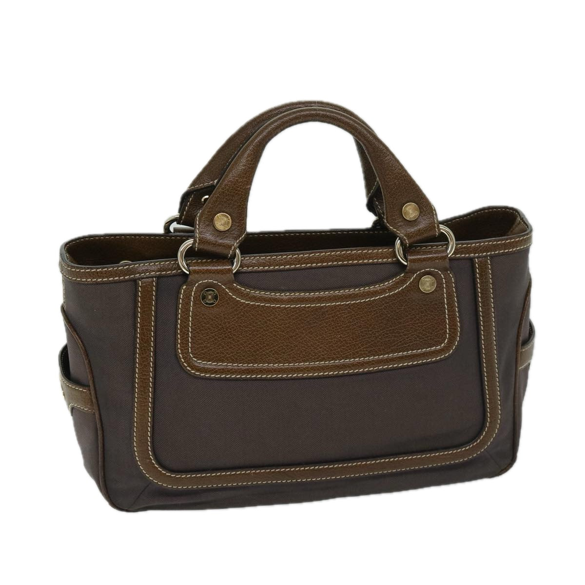 Luxury CELINE Hand Bag Canvas Brown  11179