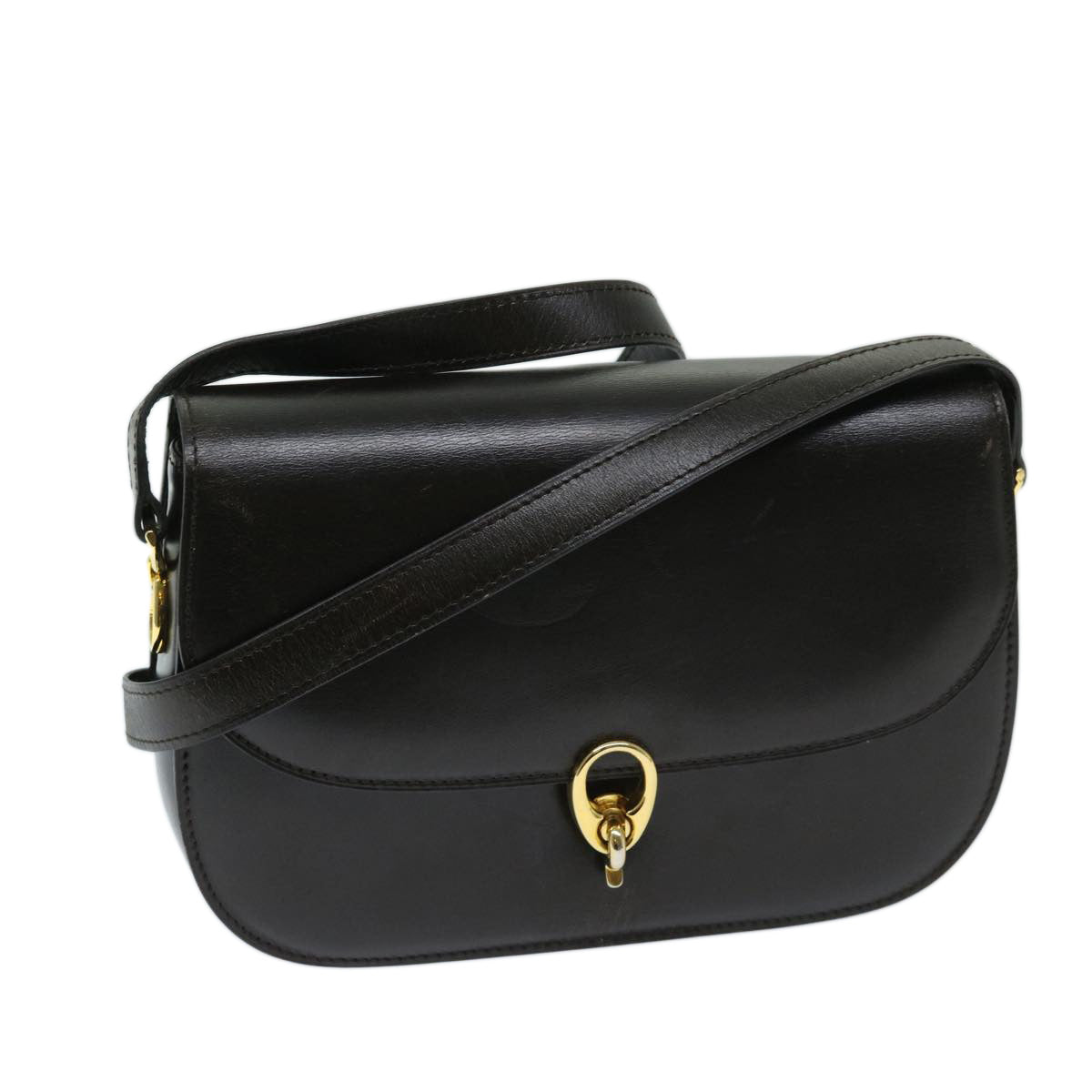 Luxury CELINE Shoulder Bag Leather Brown  11189