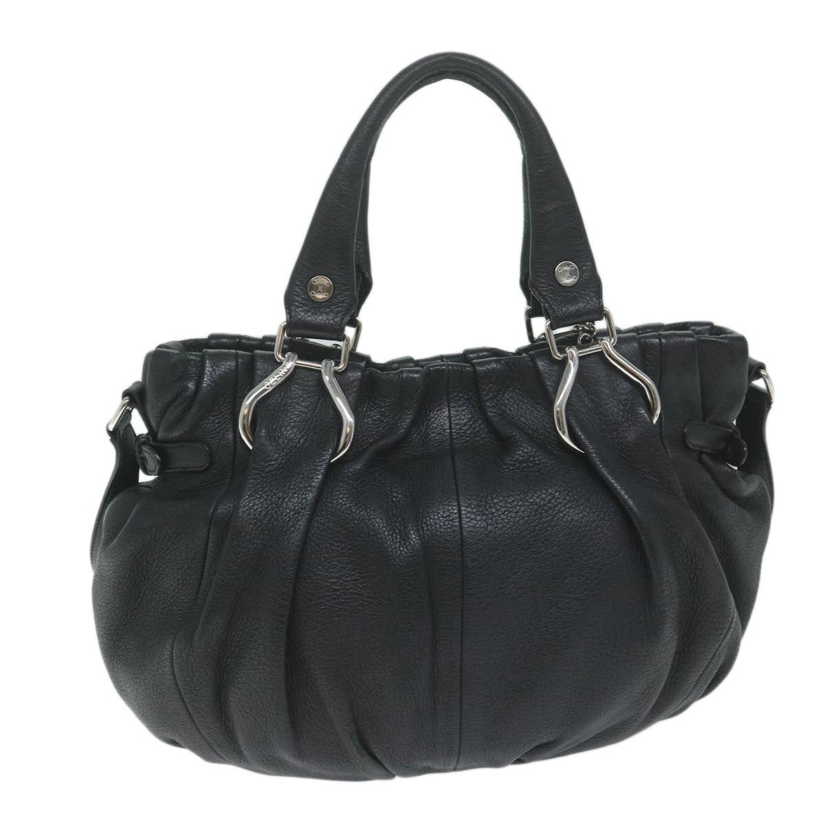 Luxury CELINE Hand Bag Leather Black  11458