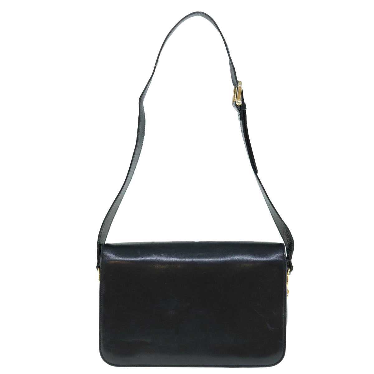 Luxury CELINE Shoulder Bag Leather Black  11462