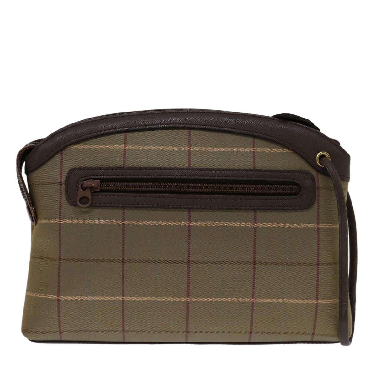 Luxury BurberrySs Nova Check Clutch Bag Canvas Beige Auth bs12794