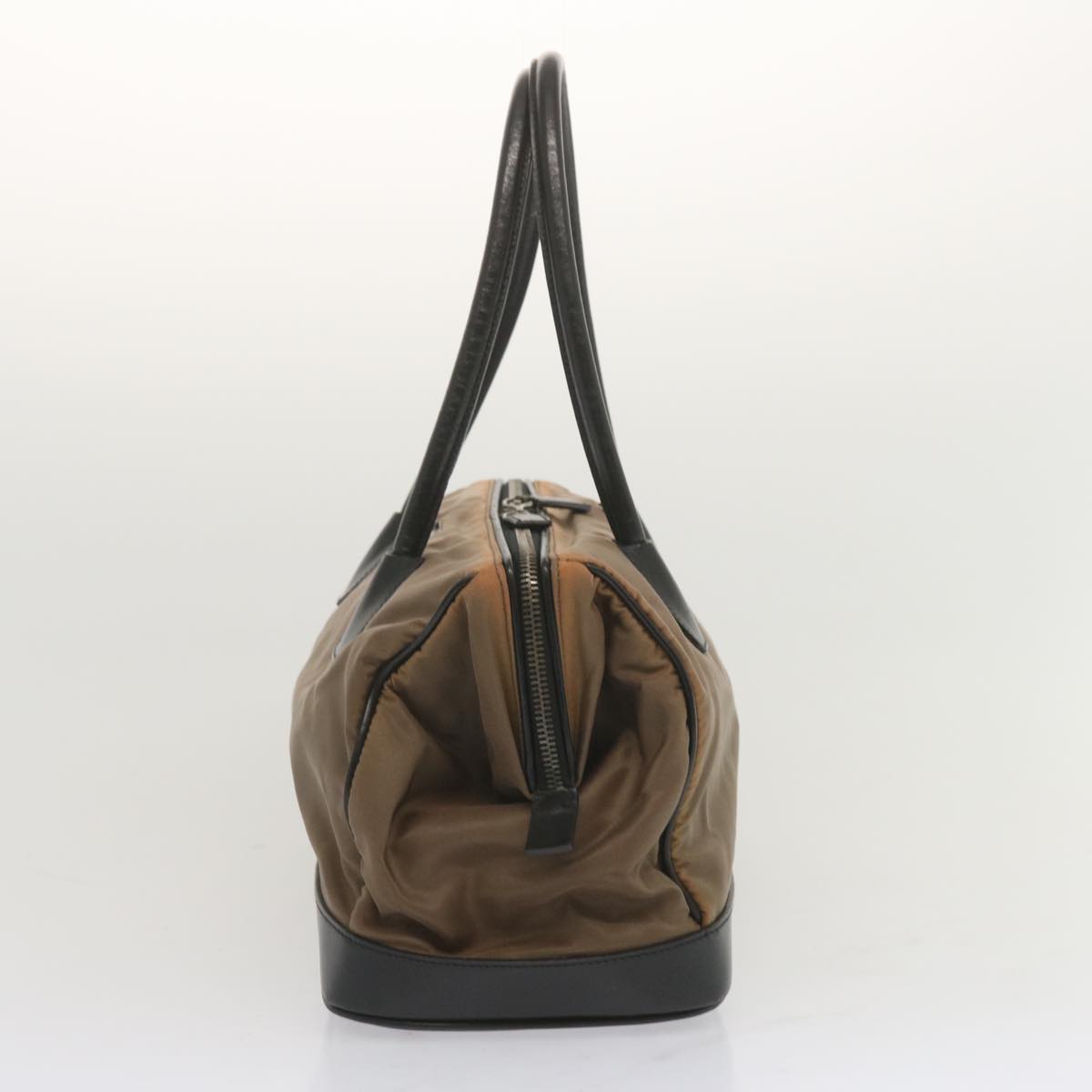 PRADA Shoulder Bag Nylon Brown Auth bs12824