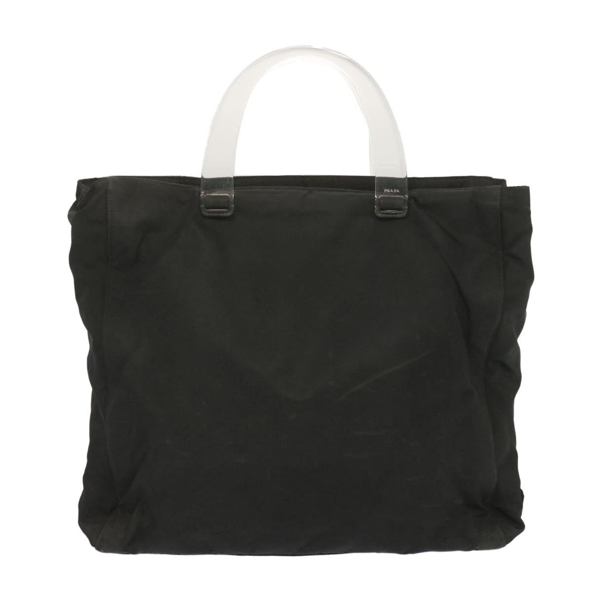PRADA Hand Bag Nylon Black Auth bs12831