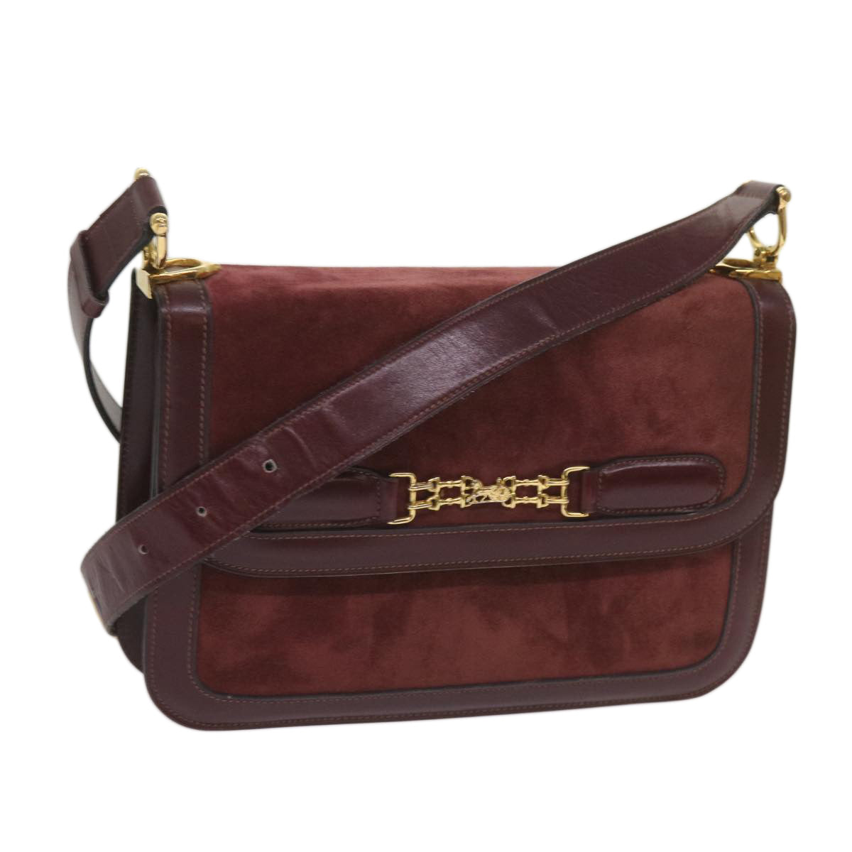 Luxury CELINE Shoulder Bag Suede Red  12924