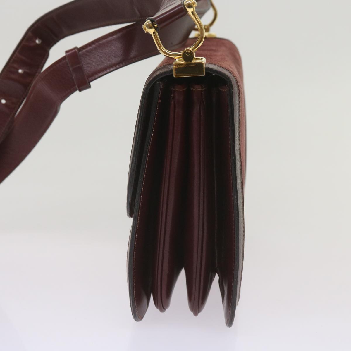 Luxury CELINE Shoulder Bag Suede Red  12924