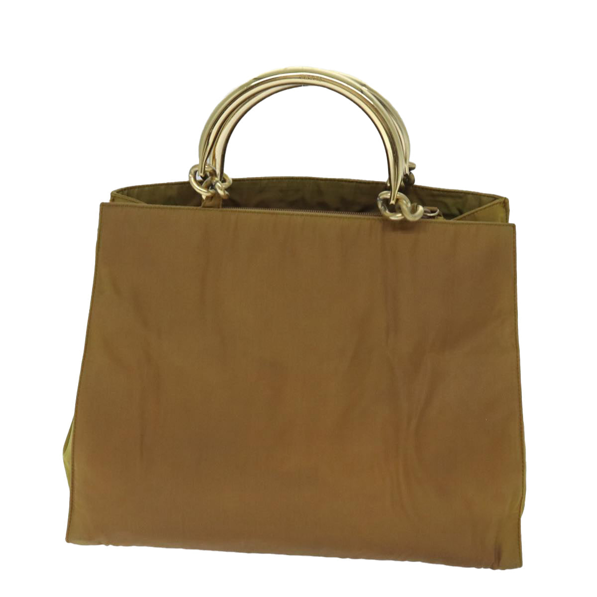 PRADA Hand Bag Nylon Brown Auth bs13204