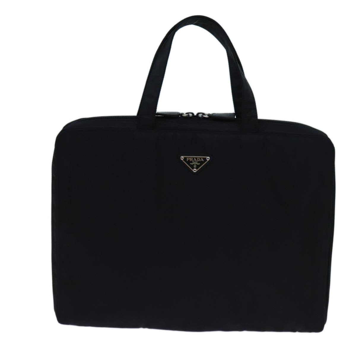 PRADA Hand Bag Nylon Black Auth bs13647