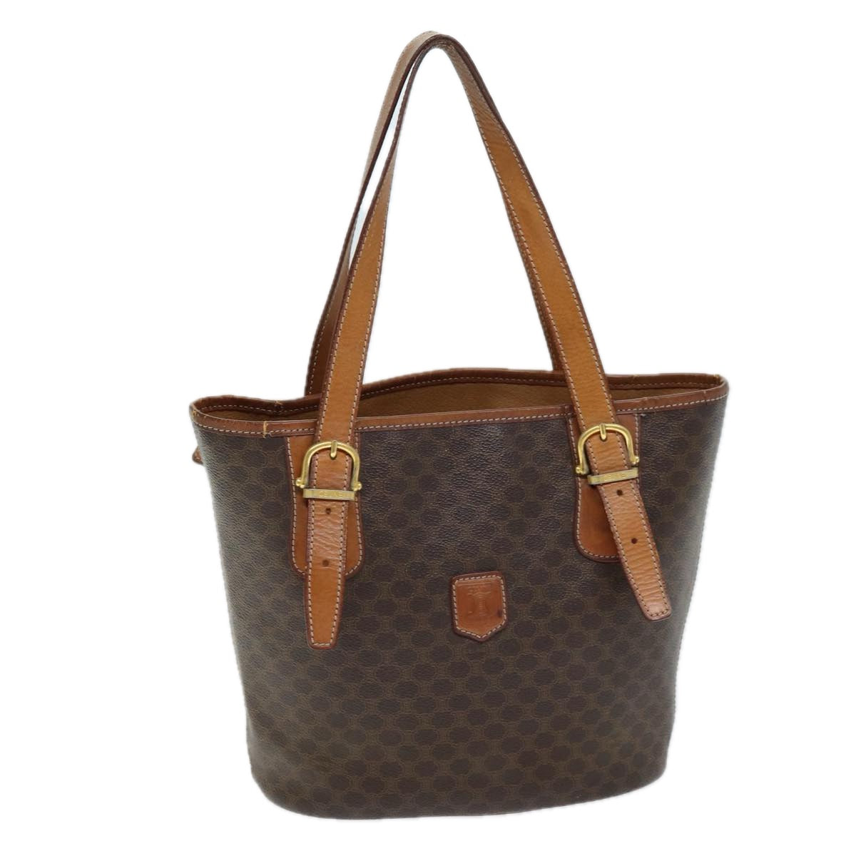 Luxury CELINE Macadam Canvas Tote Bag PVC Brown  13914