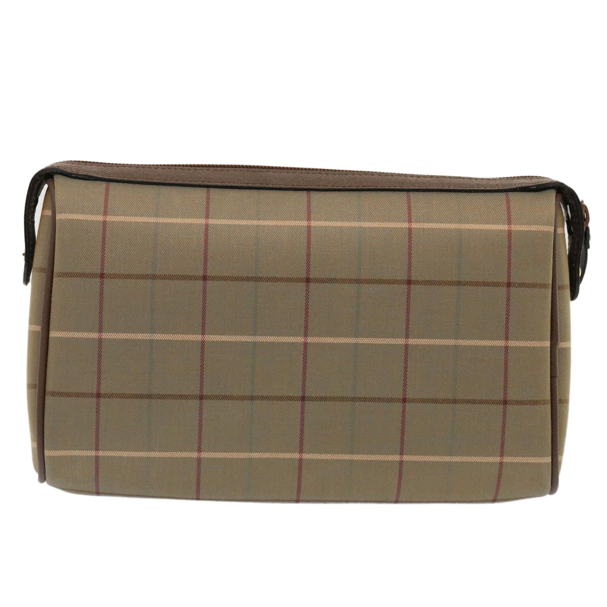 Luxury BurberrySs Nova Check Clutch Bag Canvas Beige Auth bs14027