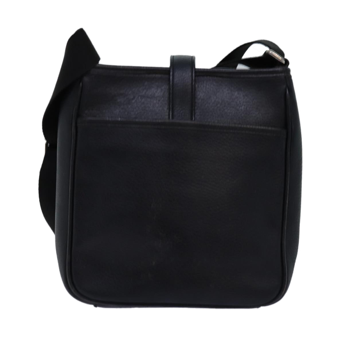 Luxury Burberry Shoulder Bag Leather Black Auth bs14162