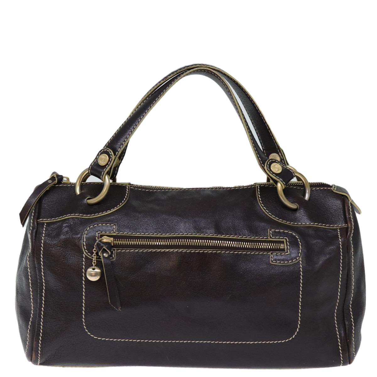 Luxury CELINE Hand Bag Leather Brown  14296