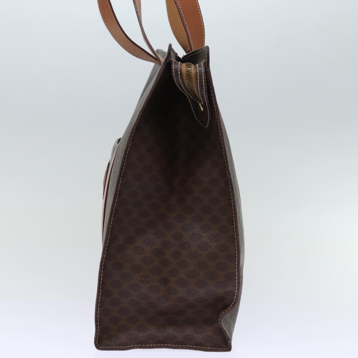 Luxury CELINE Macadam Canvas Tote Bag PVC Brown  14330