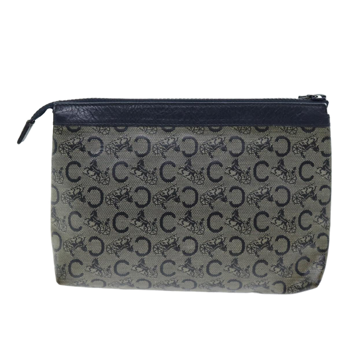 Luxury CELINE C Macadam Canvas Pouch Navy  14376