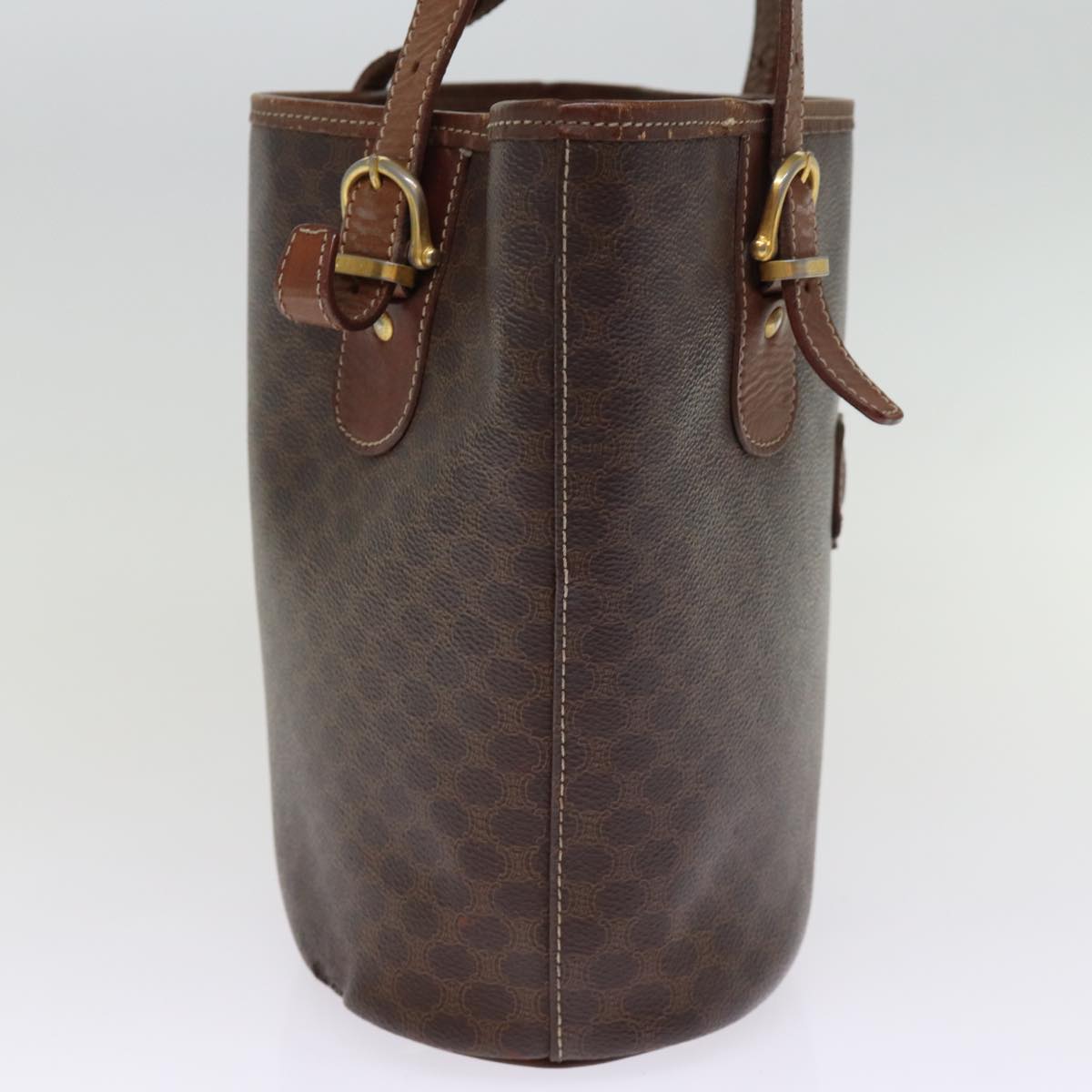 Luxury CELINE Macadam Canvas Tote Bag PVC Brown  14460
