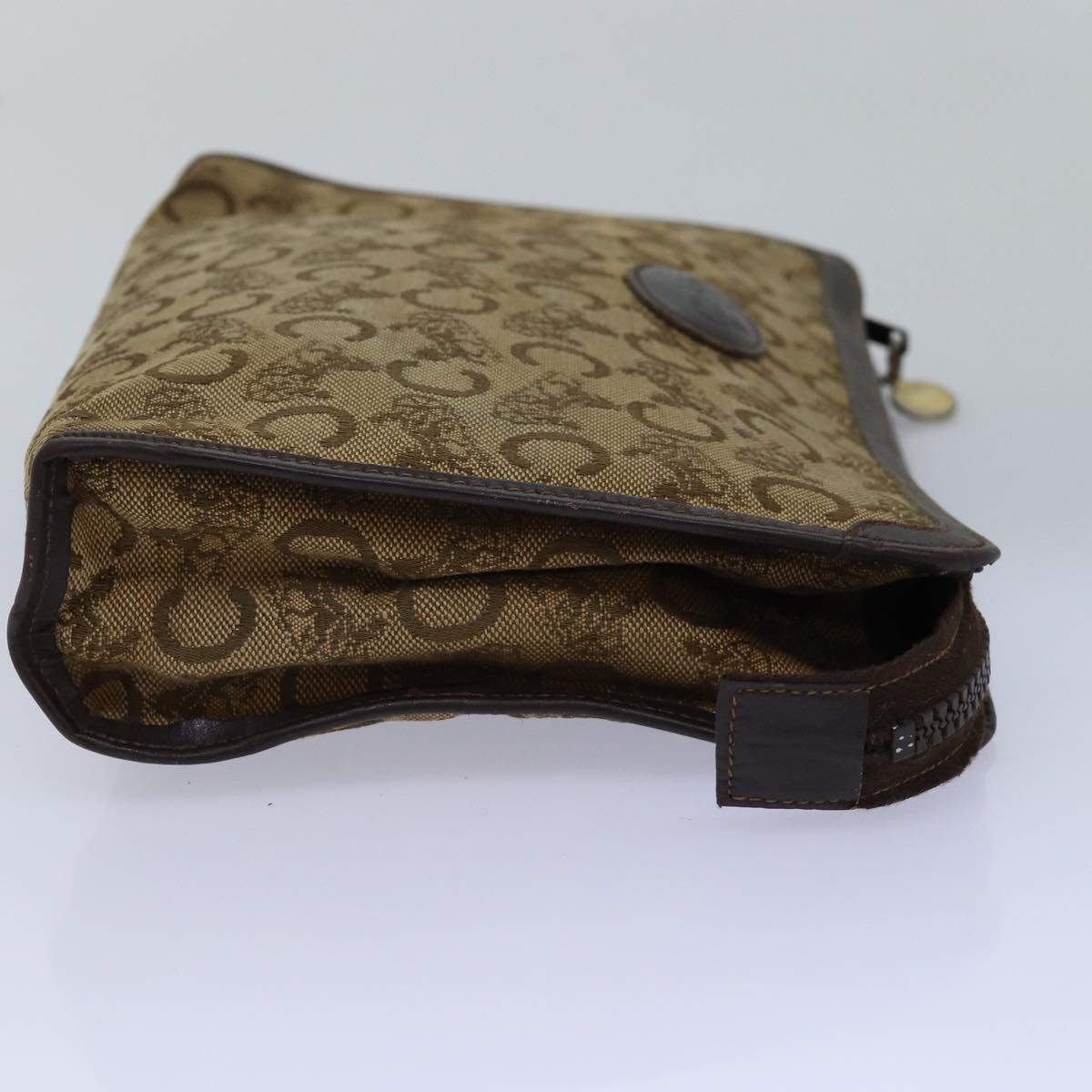 Luxury CELINE C Macadam Canvas Clutch Bag Beige  14954