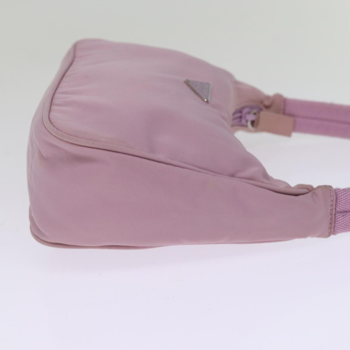 PRADA Hand Bag Nylon Pink Auth bs15043