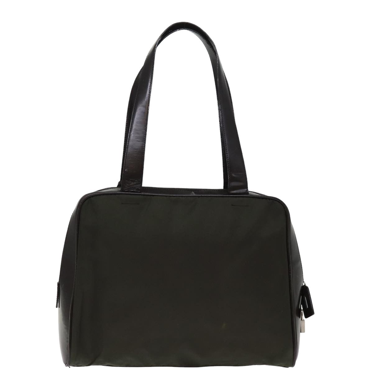 PRADA Hand Bag Nylon Khaki Auth bs15055