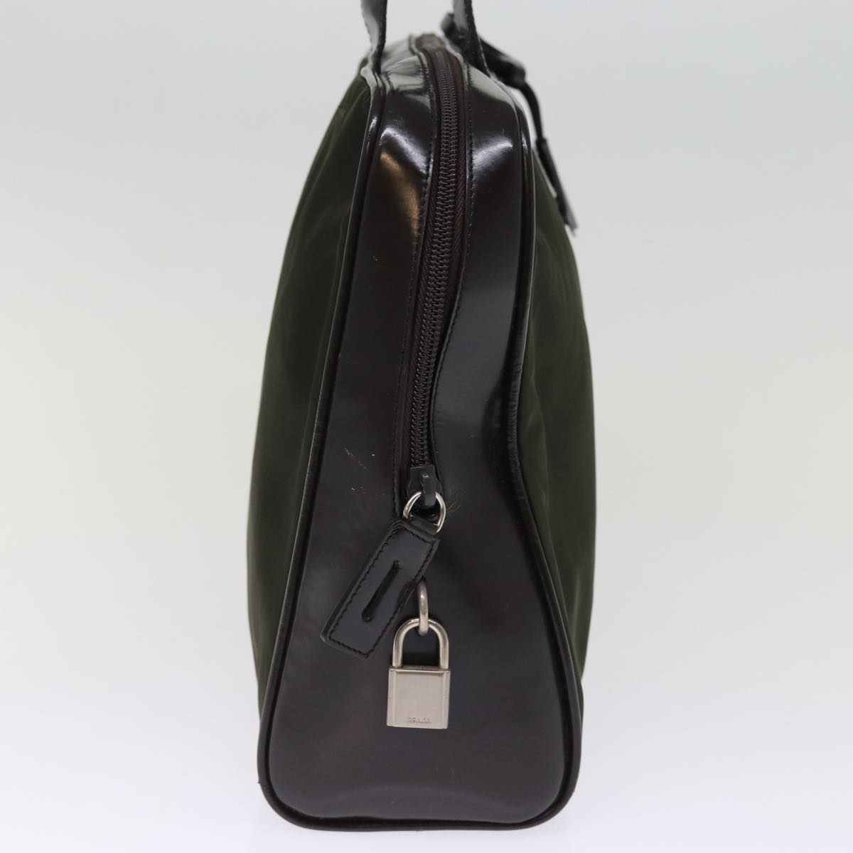 PRADA Hand Bag Nylon Khaki Auth bs15055