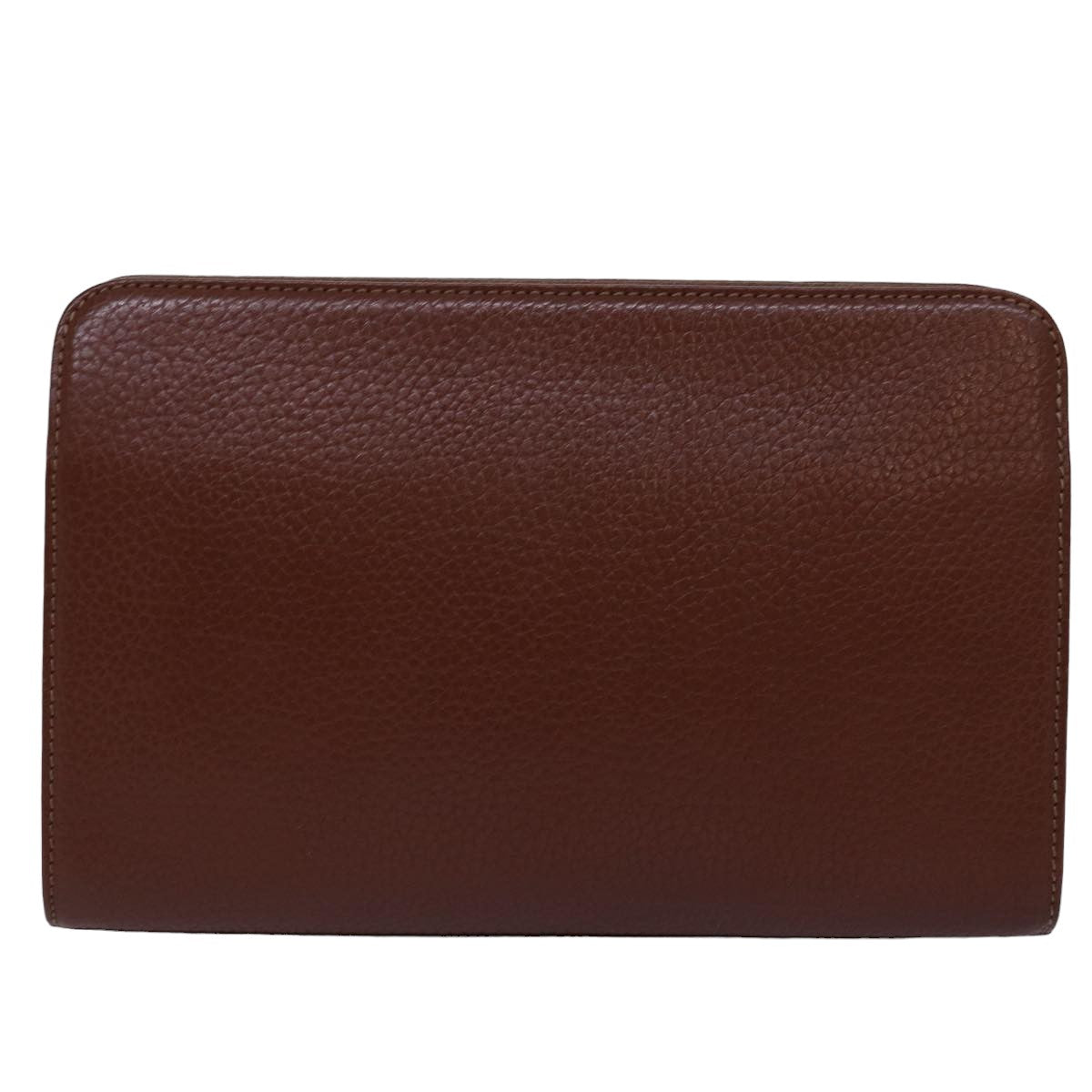 Luxury BurberrySs Clutch Bag Leather Brown Auth bs15138