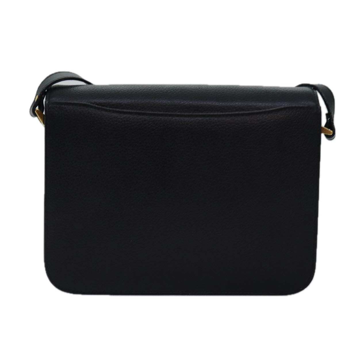 Luxury BurberrySs Shoulder Bag Leather Black Auth bs15151