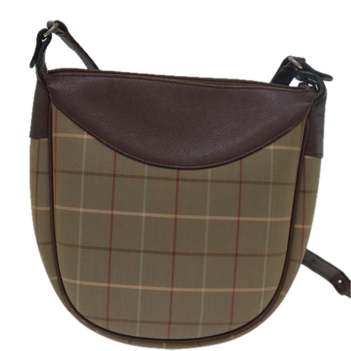 Luxury BurberrySs Nova Check Shoulder Bag Canvas Brown Auth bs15361