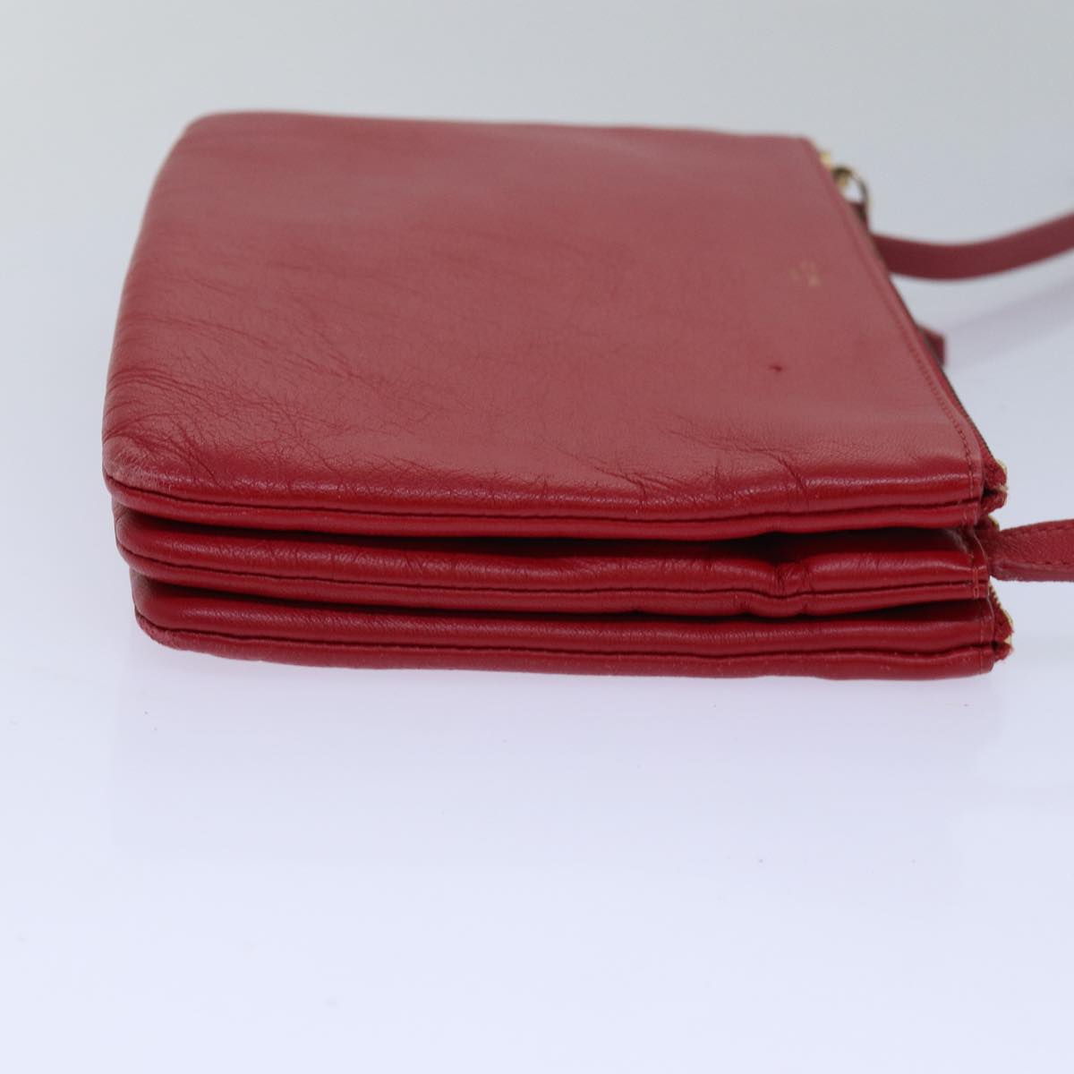 Luxury CELINE Trio Small Shoulder Bag Leather Red  15431